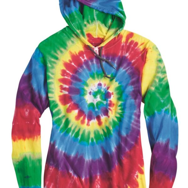 Tie-Dyed Long Sleeve Hooded T-Shirt Thumbnail
