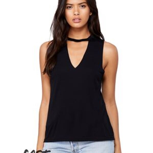 FWD Fashion Women's Flowy Cut Neck Tank Thumbnail