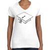 Women's Fine Jersey V-Neck Tee Thumbnail