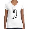 Women's Fine Jersey V-Neck Tee Thumbnail